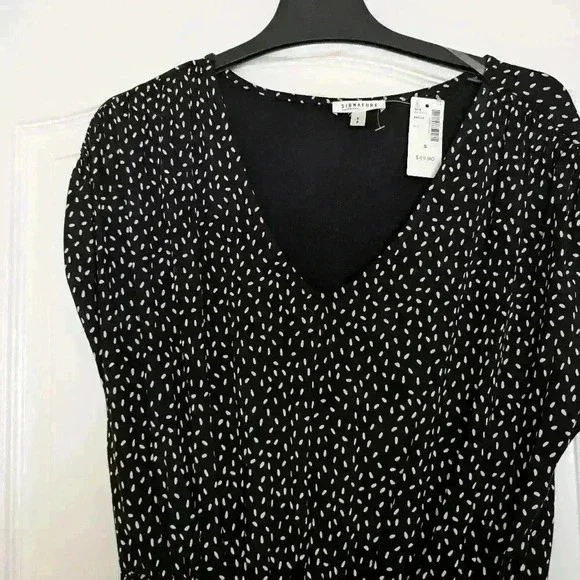 Reitmans size small black dress with white  dots - Picture 2 of 7